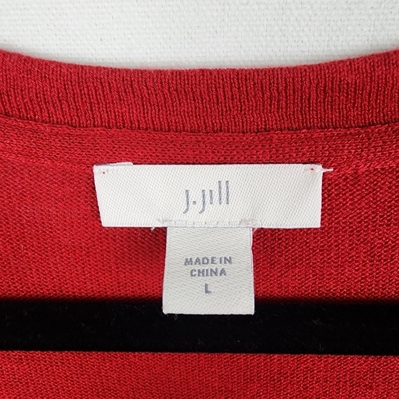 J Jill V-neck Button Up Long Cardigan SIZE Large - Picture 4 of 7